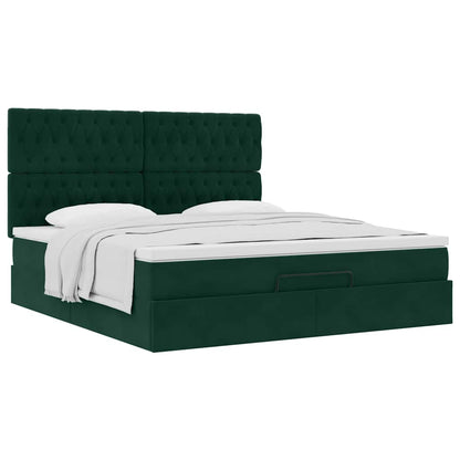 Struttura Letto Pouf con Materassi 160x200 cm Velluto | homemem39