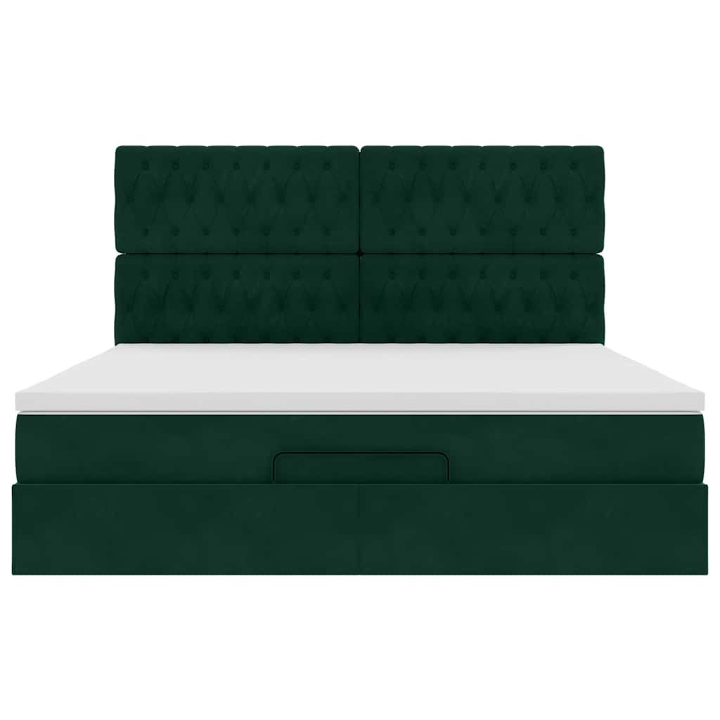 Struttura Letto Pouf con Materassi 160x200 cm Velluto | homemem39