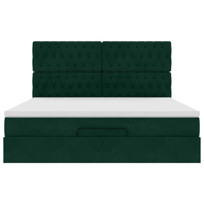 Struttura Letto Pouf con Materassi 160x200 cm Velluto | homemem39