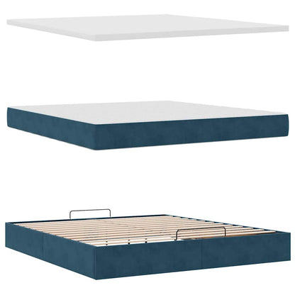 Struttura Letto Pouf con Materassi 160x200 cm Velluto | homemem39