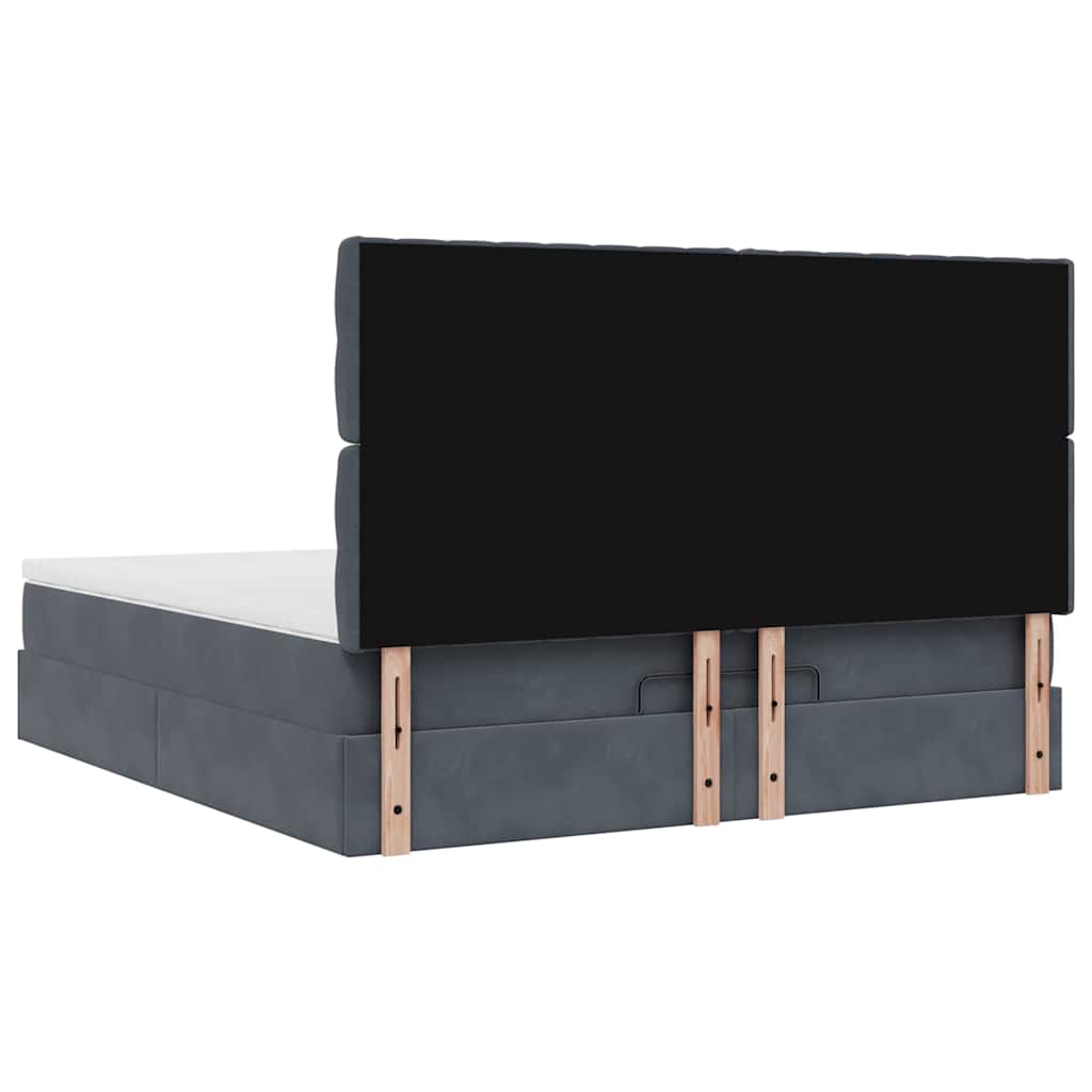 Struttura Letto Pouf con Materassi 180x200 cm Velluto | homemem39