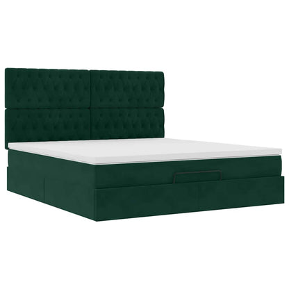 Struttura Letto Pouf con Materassi 180x200 cm Velluto | homemem39