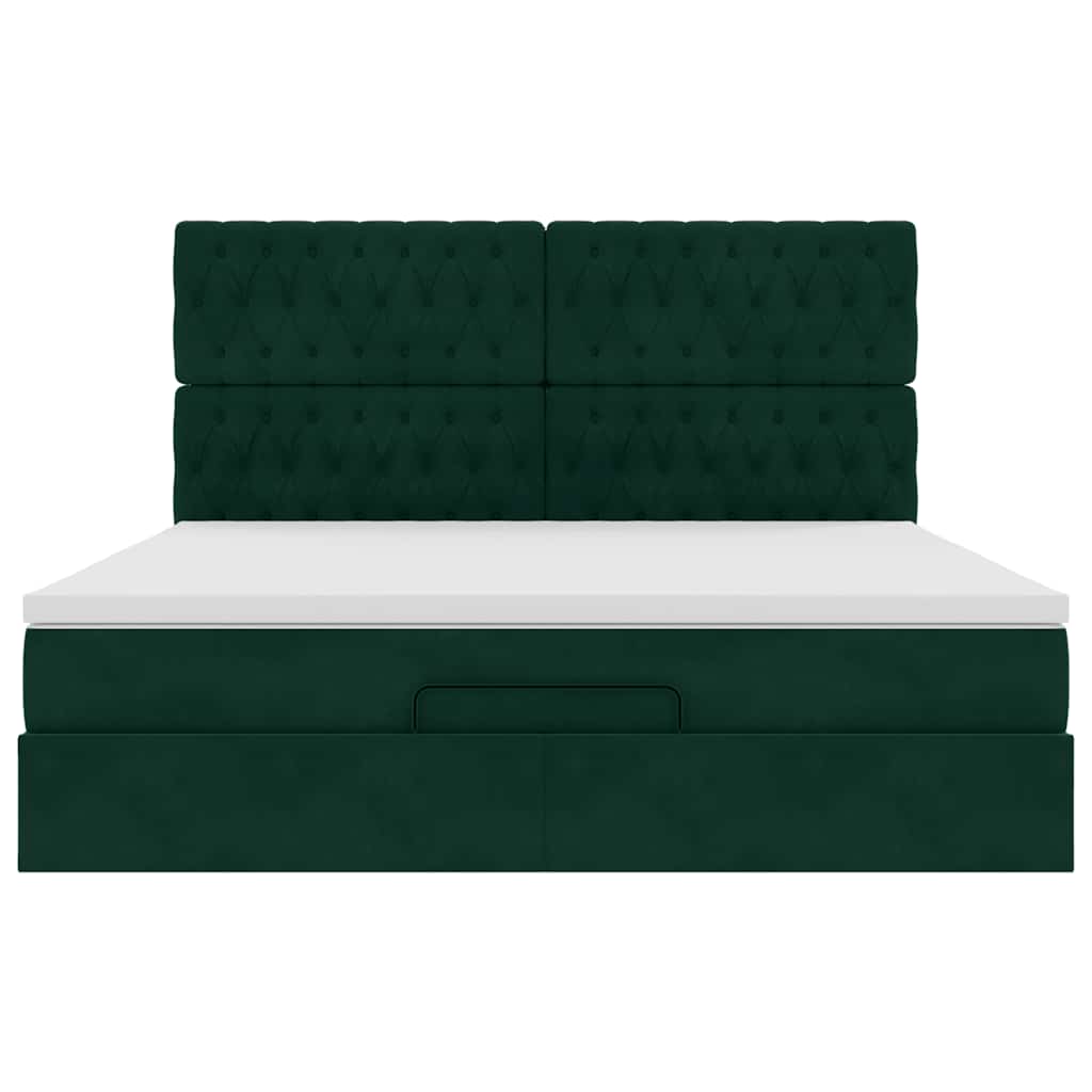 Struttura Letto Pouf con Materassi 180x200 cm Velluto | homemem39
