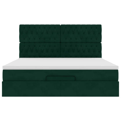 Struttura Letto Pouf con Materassi 180x200 cm Velluto | homemem39