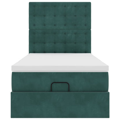 Struttura Letto Pouf con Materassi 80x200 cm Velluto