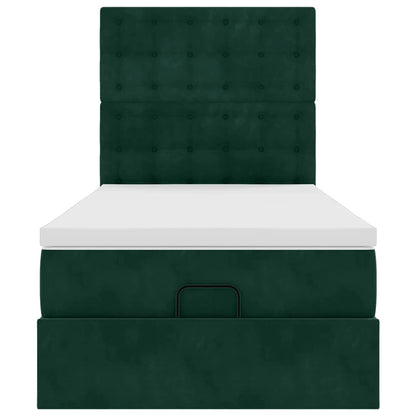 Struttura Letto Pouf con Materassi 90x190 cm in Velluto