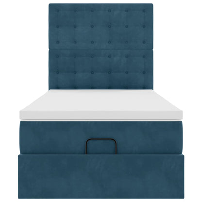 Struttura Letto Pouf con Materassi 90x190 cm in Velluto | homemem39