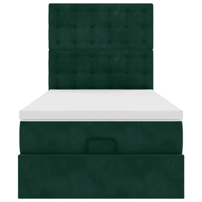 Struttura Letto Pouf con Materassi 100x200 cm Velluto