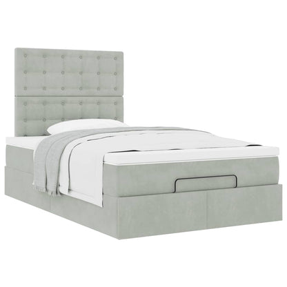 Struttura Letto Pouf con Materassi 120x190 cm Velluto | homemem39