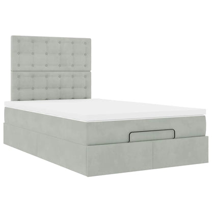 Struttura Letto Pouf con Materassi 120x190 cm Velluto | homemem39