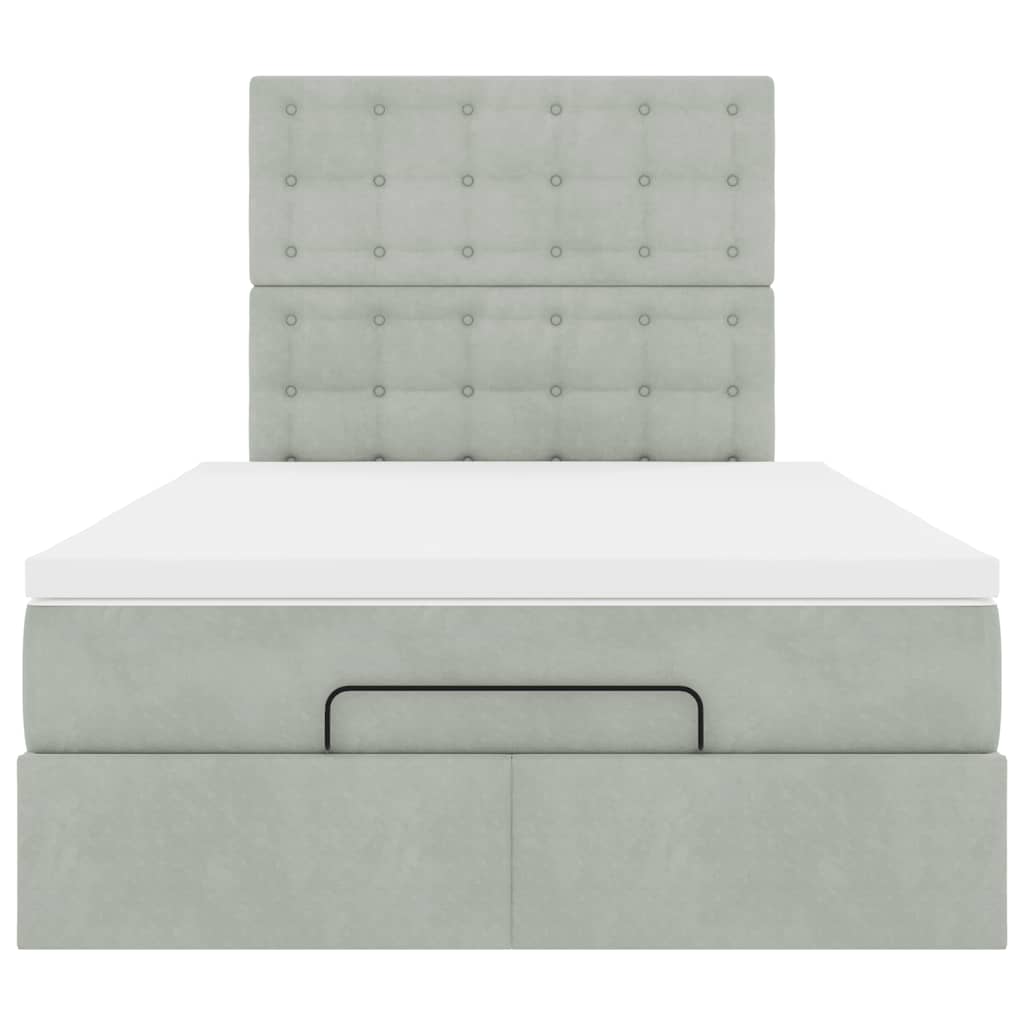 Struttura Letto Pouf con Materassi 120x190 cm Velluto | homemem39