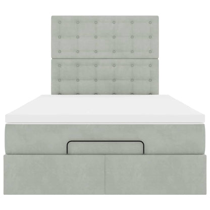 Struttura Letto Pouf con Materassi 120x190 cm Velluto | homemem39