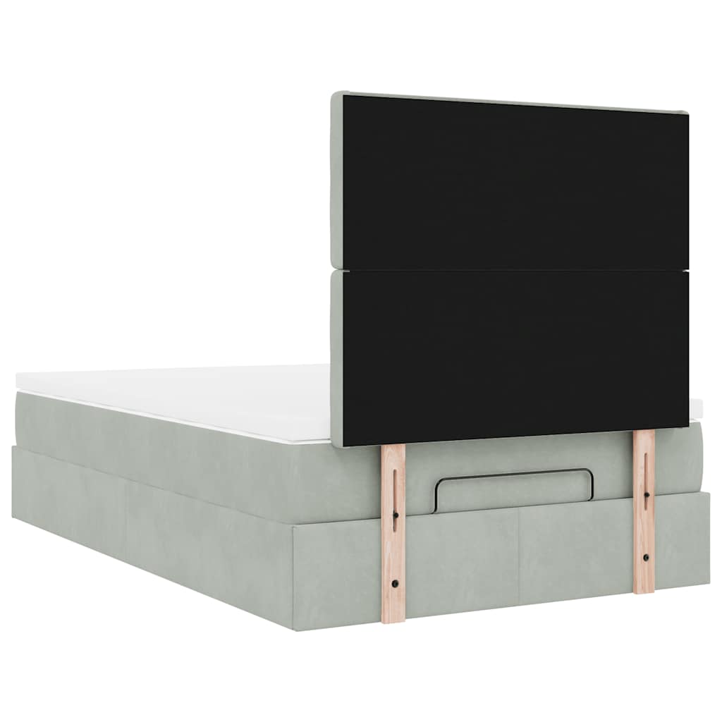 Struttura Letto Pouf con Materassi 120x190 cm Velluto | homemem39