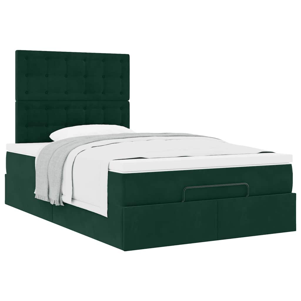 Struttura Letto Pouf con Materassi 120x190 cm Velluto | homemem39