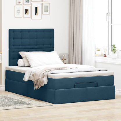 Struttura Letto Pouf con Materassi 120x190 cm Velluto | homemem39