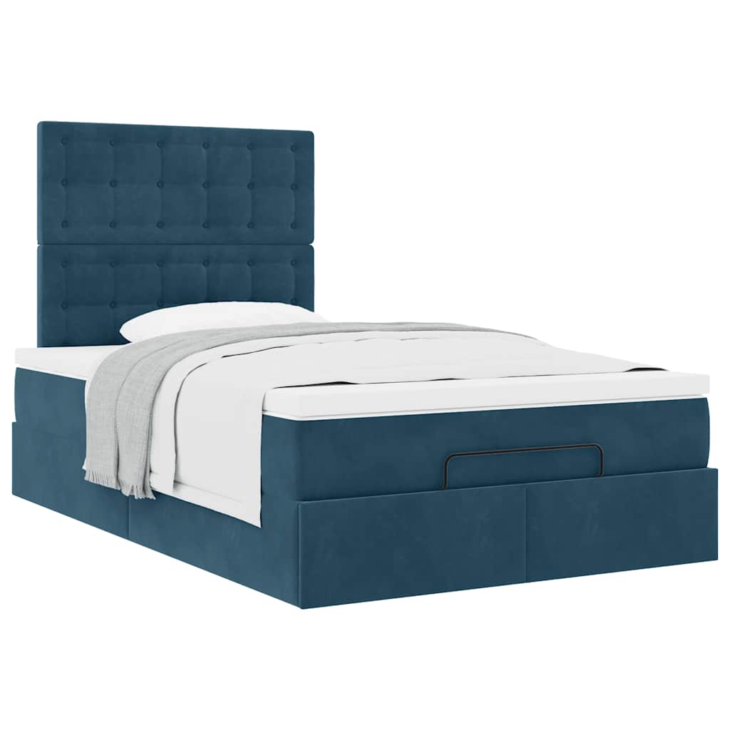 Struttura Letto Pouf con Materassi 120x190 cm Velluto | homemem39