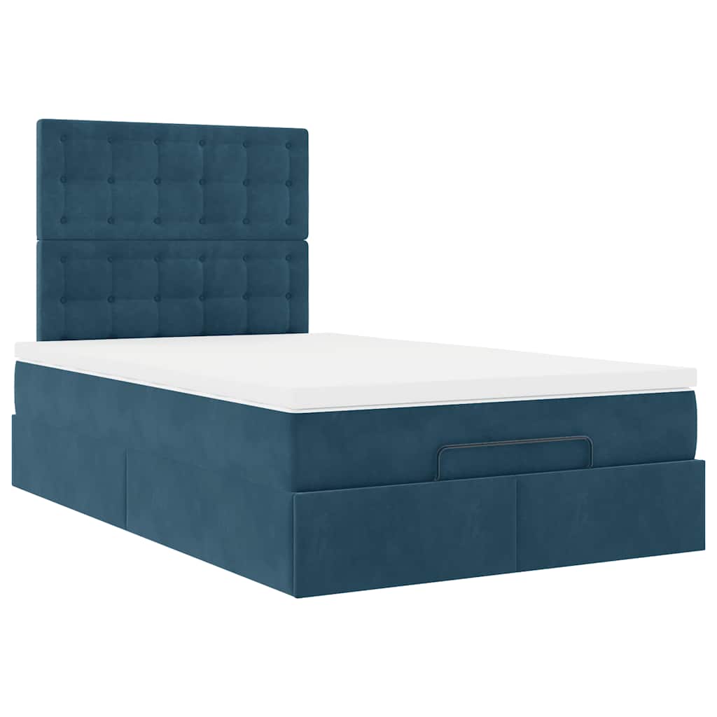 Struttura Letto Pouf con Materassi 120x190 cm Velluto | homemem39