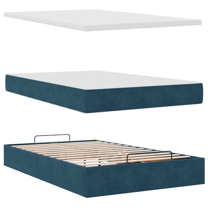 Struttura Letto Pouf con Materassi 120x190 cm Velluto | homemem39