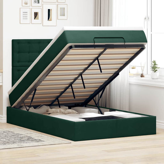Struttura Letto Pouf con Materassi 120x200 cm Velluto