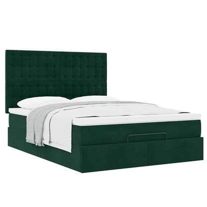 Struttura Letto Pouf con Materassi 160x200 cm Velluto | homemem39