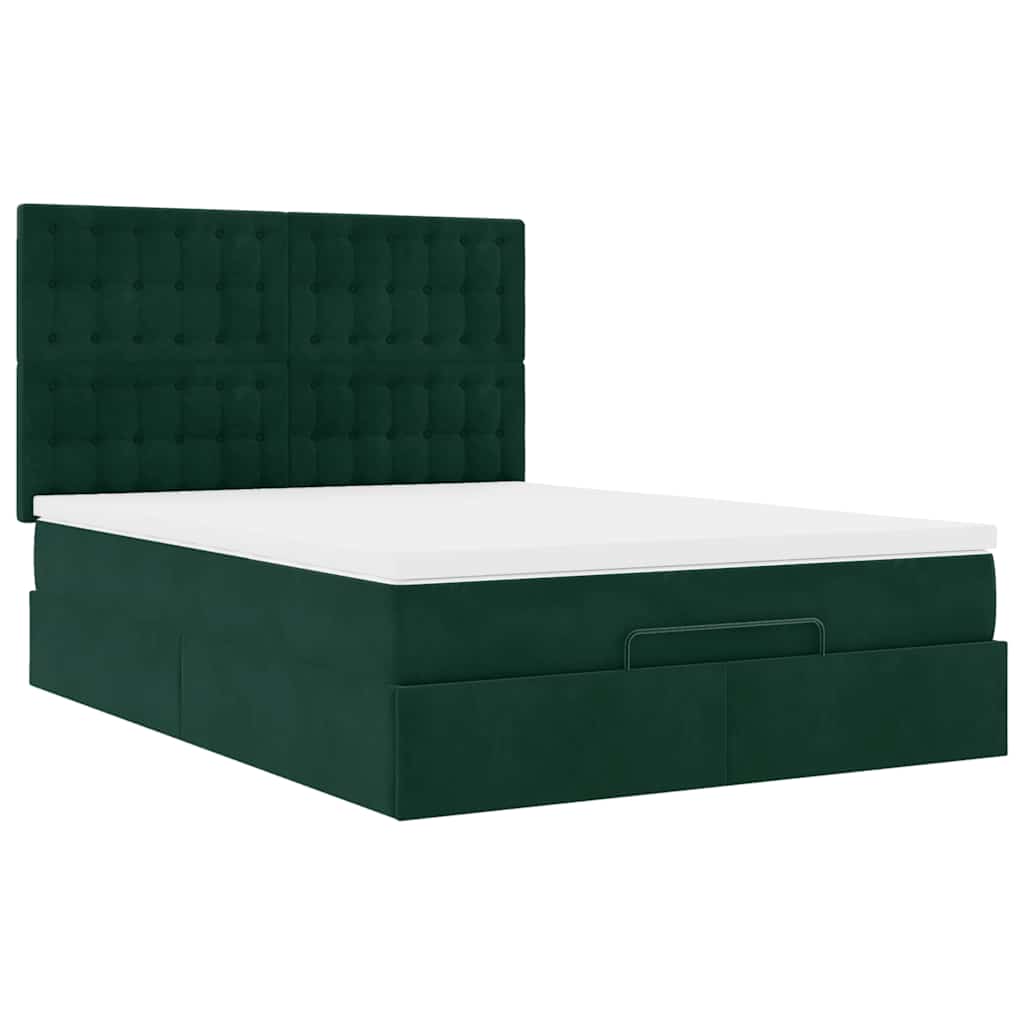 Struttura Letto Pouf con Materassi 160x200 cm Velluto | homemem39