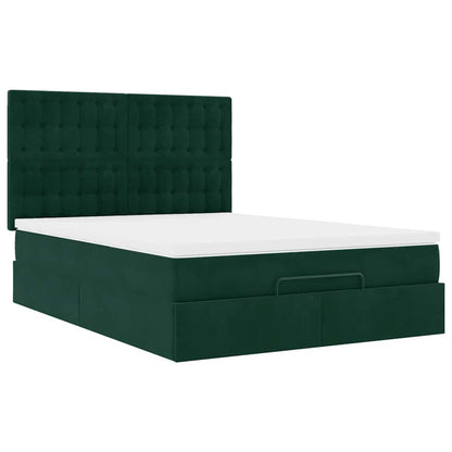 Struttura Letto Pouf con Materassi 160x200 cm Velluto | homemem39