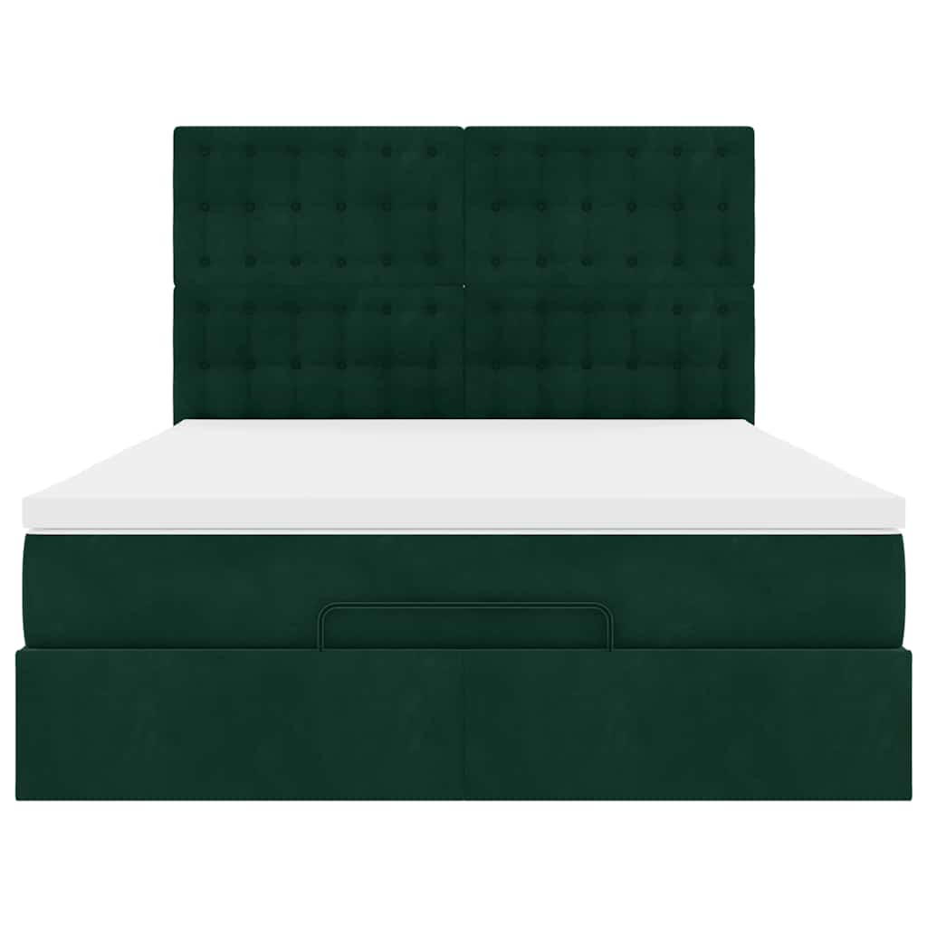 Struttura Letto Pouf con Materassi 160x200 cm Velluto | homemem39