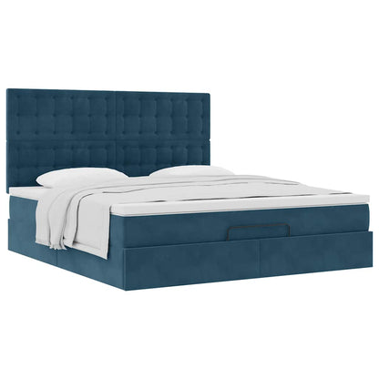 Struttura Letto Pouf con Materassi 160x200 cm Velluto | homemem39