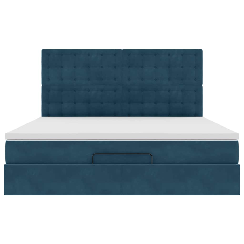 Struttura Letto Pouf con Materassi 160x200 cm Velluto | homemem39