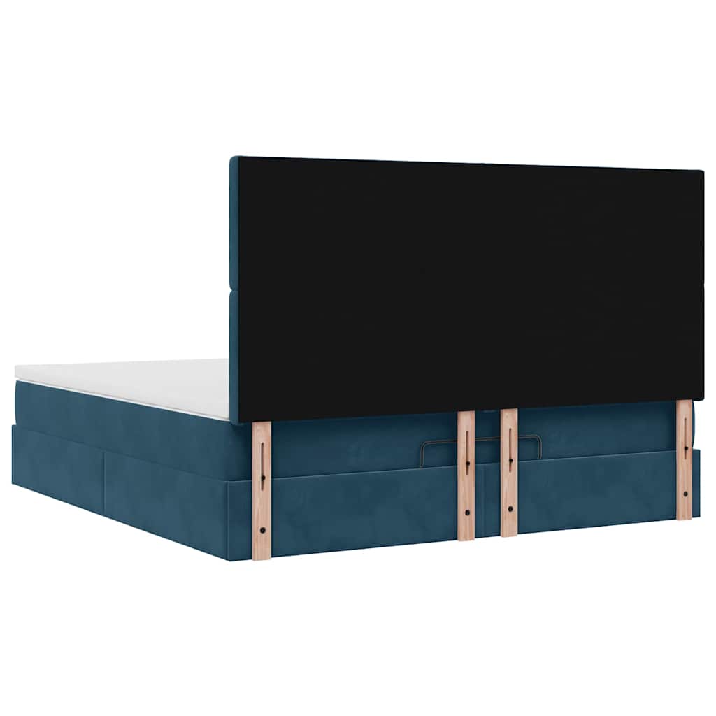 Struttura Letto Pouf con Materassi 160x200 cm Velluto | homemem39