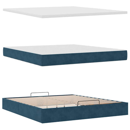 Struttura Letto Pouf con Materassi 160x200 cm Velluto | homemem39