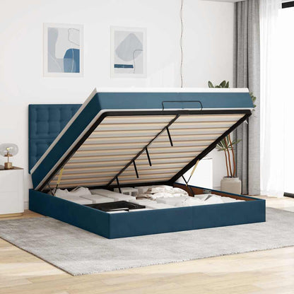 Struttura Letto Pouf con Materassi 160x200 cm Velluto | homemem39