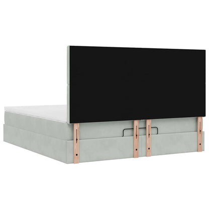 Struttura Letto Pouf con Materassi 180x200 cm Velluto - homemem39