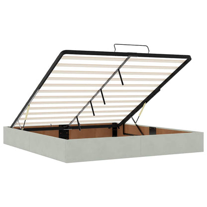 Struttura Letto Pouf con Materassi 180x200 cm Velluto - homemem39