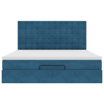 Struttura Letto Pouf con Materassi 180x200 cm Velluto - homemem39