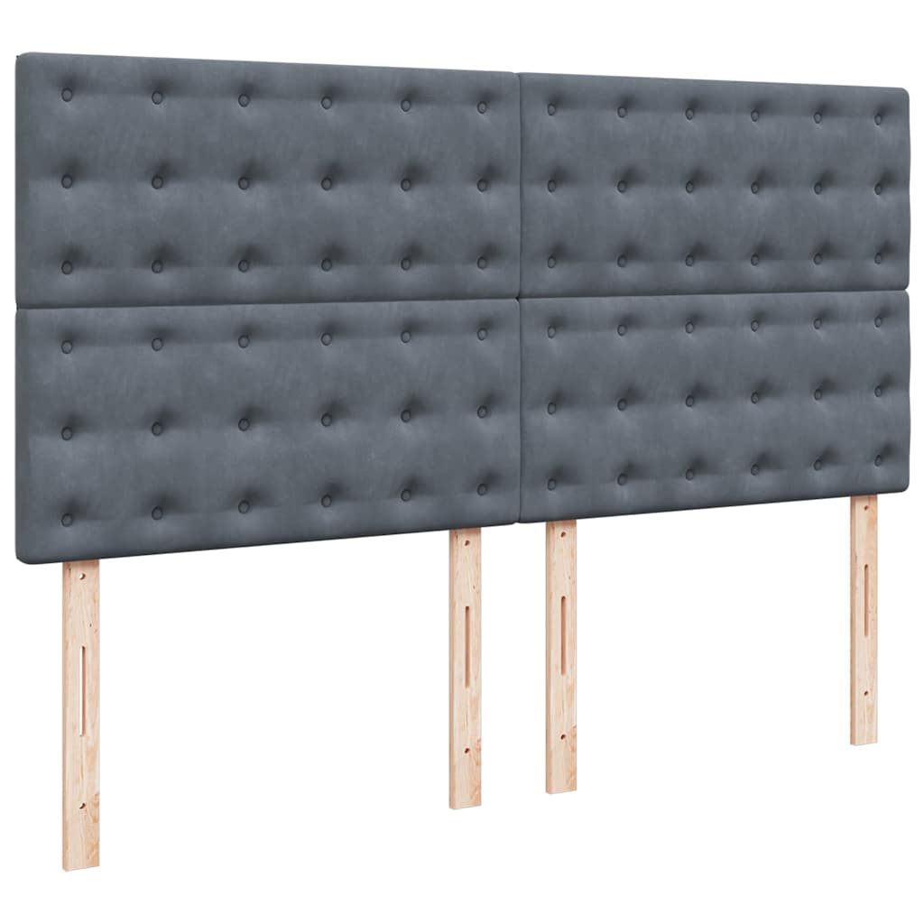 Struttura Letto Pouf con Materassi 200x200 cm Velluto | homemem39