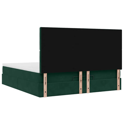 Struttura Letto Pouf con Materassi 200x200 cm Velluto | homemem39