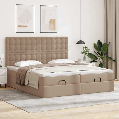 Struttura Letto Pouf con Materassi 180x200 cm Similpelle
