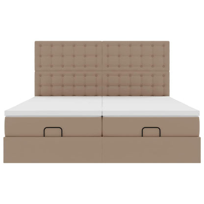 Struttura Letto Pouf con Materassi 180x200 cm Similpelle