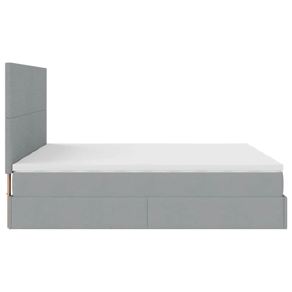 Struttura Letto Pouf con Materassi 160x200 cm in Tessuto | homemem39