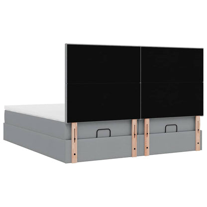 Struttura Letto Pouf con Materassi 160x200 cm in Tessuto | homemem39