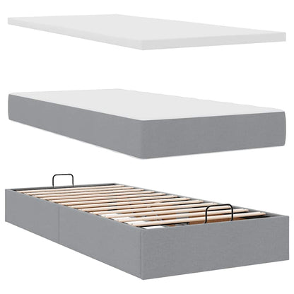 Struttura Letto Pouf con Materassi 160x200 cm in Tessuto | homemem39