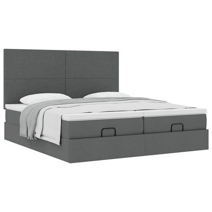 Struttura Letto Pouf con Materassi 160x200 cm in Tessuto | homemem39