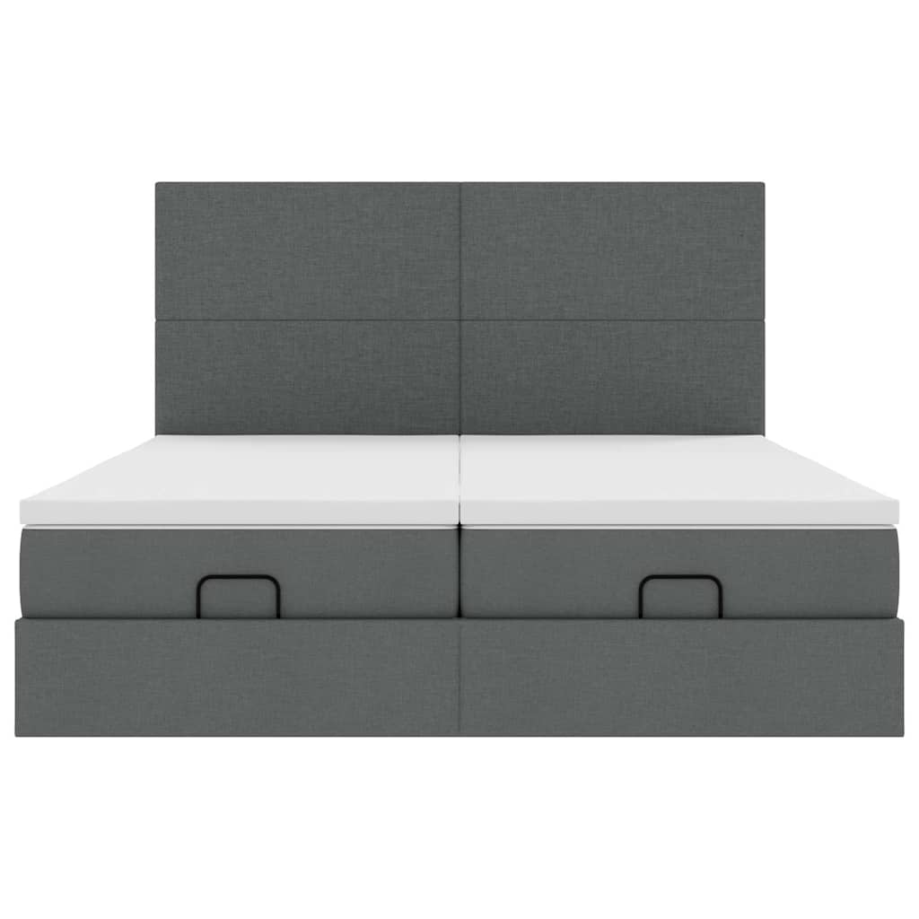 Struttura Letto Pouf con Materassi 160x200 cm in Tessuto | homemem39