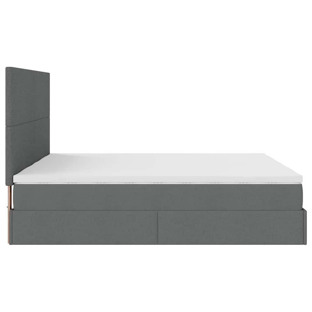 Struttura Letto Pouf con Materassi 160x200 cm in Tessuto | homemem39