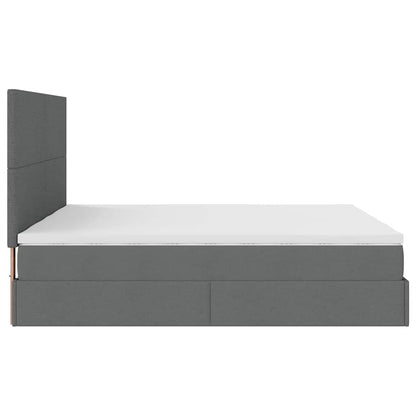 Struttura Letto Pouf con Materassi 160x200 cm in Tessuto | homemem39