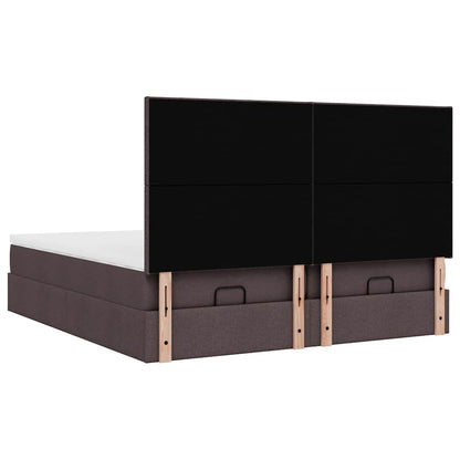 Struttura Letto Pouf con Materassi 160x200 cm in Tessuto | homemem39