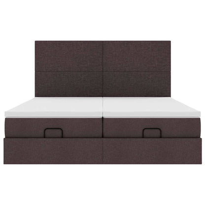 Struttura Letto Pouf con Materassi 180x200 cm in Tessuto
