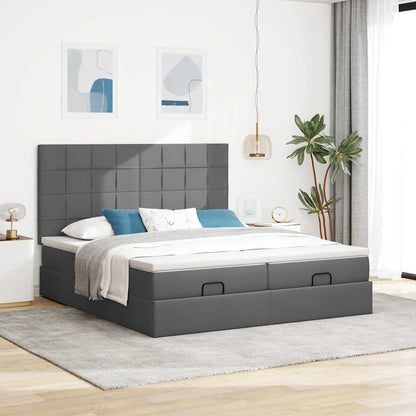 Struttura Letto Pouf con Materassi 160x200 cm in Tessuto | homemem39