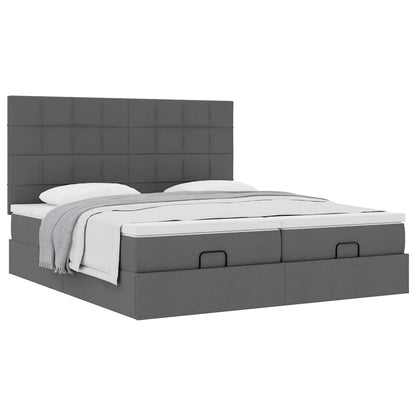 Struttura Letto Pouf con Materassi 160x200 cm in Tessuto | homemem39